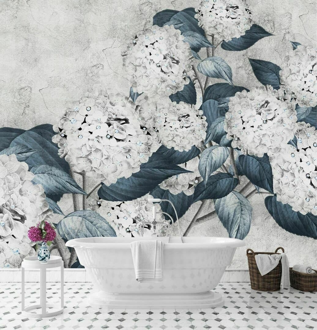 Papier peint Hortensia