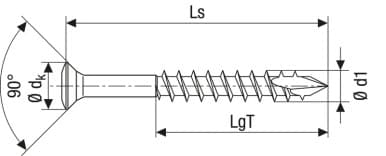 Vis à bois inox A2 4 x 4,5 cm TORX 15 – 100 pièces - ALGAWOOD | Dartank
