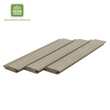 Lambris en pin thermo traité 1,9 x 9 cm gris urbain brossé UTS+ AB - ALGAWOOD | Dartank