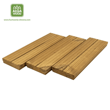 Lame de terrasse rainurée en pin thermo-traité 2,6 × 11,7 cm classe AB - ALGAWOOD | Dartank