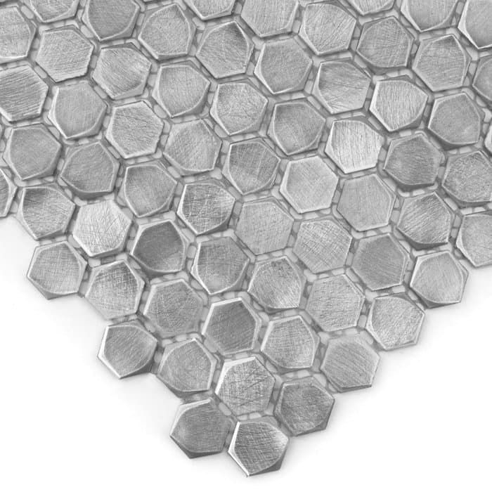 Mosaïque murale Allumi Silver Hexagon 14 - Décoration | Dartank