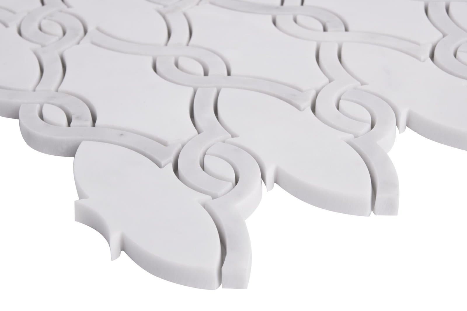 Mosaïque Carrara White Herald