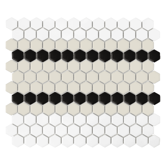 Carrelage Mini rayures hexagonales 5.C mat