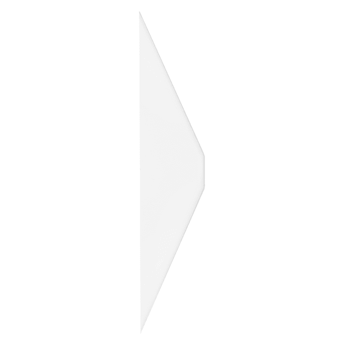 Demi-carreau Carat blanc et plat C-WH05 - Décoration | Dartank