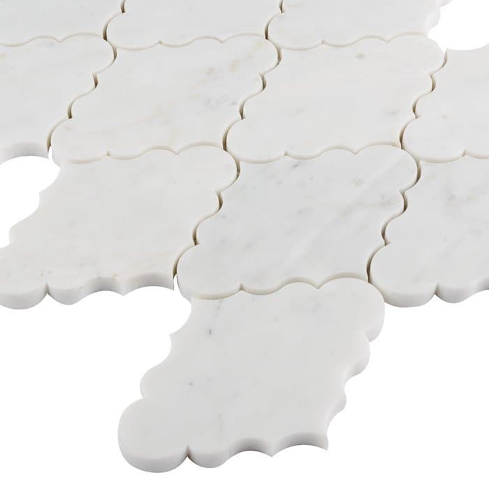Mosaïque Carrara White Crest