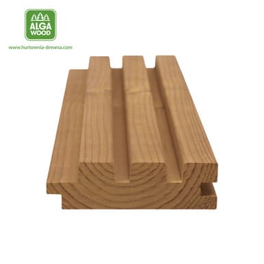 Lambris en pin thermo-traité AB losange x3V 2,6 × 9,2 cm