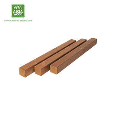Carré en pin thermo-traité 4,2 × 4,2 cm, classe naturelle - ALGAWOOD | Dartank