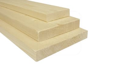 Planche rabotée épicéa 1,8 × 4,5 cm, lamellaire, classe AB - ALGAWOOD | Dartank