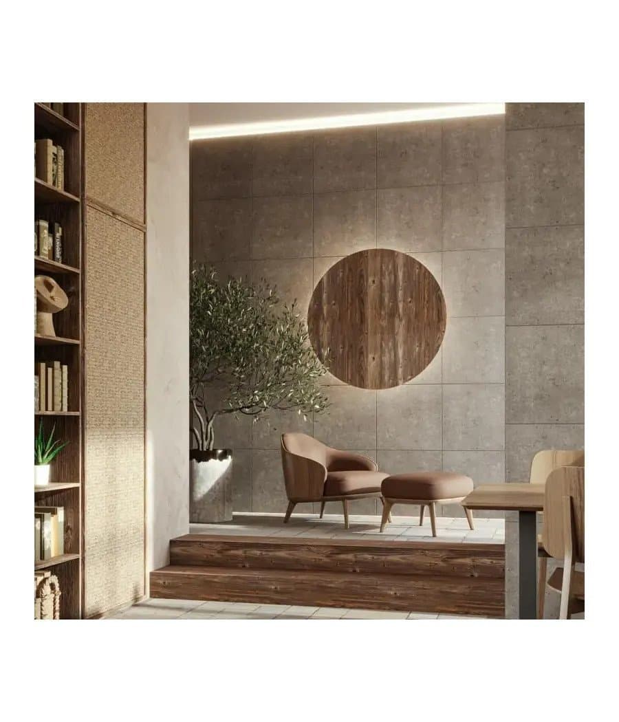Panneau Mural Béton gris couvrant 6,5 m² – 26 pièces