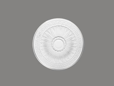 Rosace de plafond B3020: motif géométrique en relief