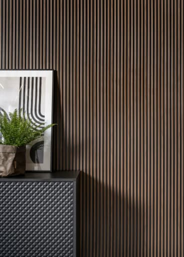 Lamelle Murale Chêne Foncé Stretto L0104 270cm motif étroit