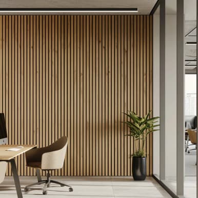 Lamelle murale Chêne Naturel L0205 Medio couleur marron neutre