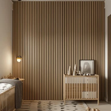 Lamelle murale Chêne Naturel L0205 Medio couleur marron neutre