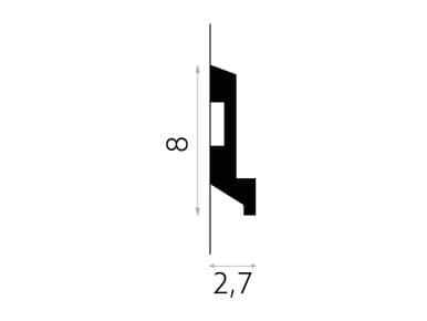 Plinthe Mardom MD024 design intéressant avec un profil géométrique