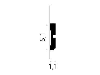 Moulure murale Mardom MDD414 profil plat et oblong