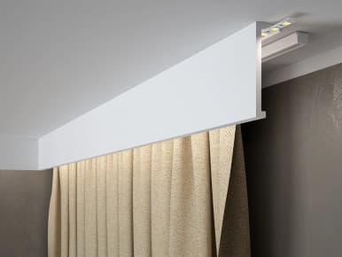 Cache Tringle à Rideau Mardom QL035 240cm Blanc Mate