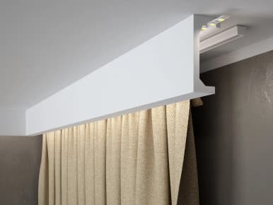 Cache Tringle à Rideau Mardom QL046 240cm Blanc Mate