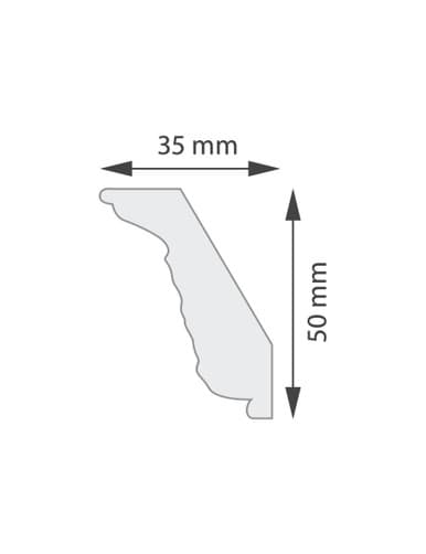 Carton de 116 mètres Corniche Plafond G10 DMS - 58 pièces