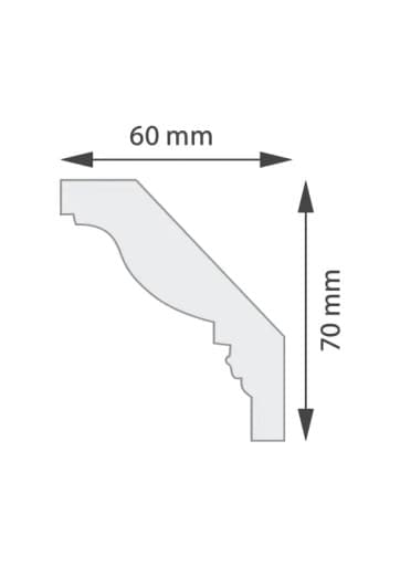 Carton de 76 mètres Corniche Plafond G14 DMS - 38 pièces