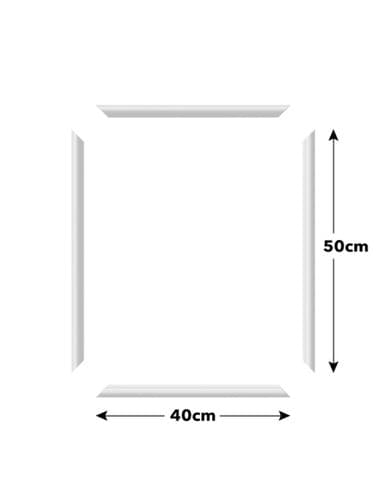 Cadre de décoration murale Leonard blanc mate en polystyrène DW02D -20 pièces - (L) x 40 cm (H) x 50 cm (E) x 1,4 cm - DMS DECOR | Dartank