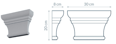 Chapiteau de Pilastre PG1 : Design Élégant avec Moulures