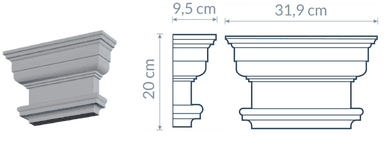 Chapiteau de Pilastre PG2 Design Élégant et Détails Sculptés