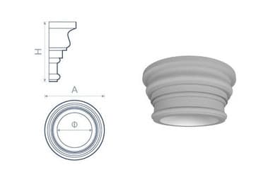 Chapiteau de Colonne GK2 - Design Arrondi Élégant
