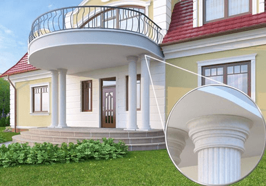 Chapiteau de Colonne GK2 - Design Arrondi Élégant