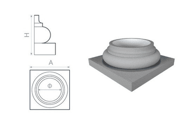 Base de colonne PK1 : Design classique avec finition mate