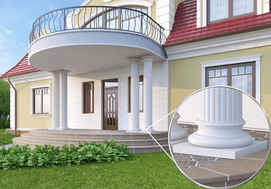 Base de colonne PK2 : Forme arrondie et style intemporel
