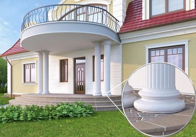 Base de colonne PK3 : un profil arrondi et élégant