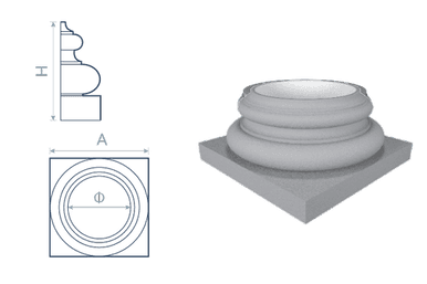 Base de colonne PK4 : design classique et élégant