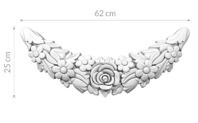 Relief Murale DK9 : forme de courbe orné de motifs floraux