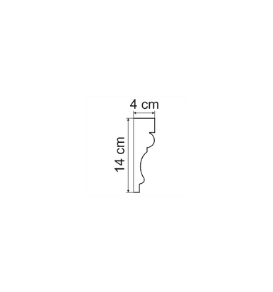 Moulure de Fenêtre L1 : profil courbé avec des ondulations