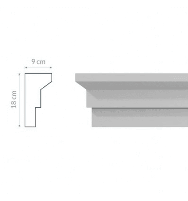 Corniche GM10 moderne : un effet de surplomb