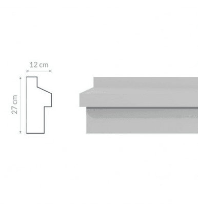 Corniche GM11 moderne : forme rectangulaire