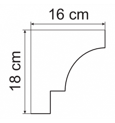 Corniche GW5 : profilé élégant de forme concave
