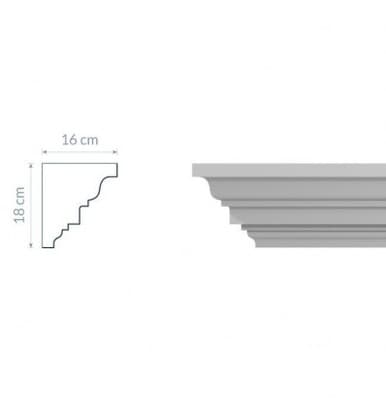 Corniche GW16 : Forme géométrique pour un style unique