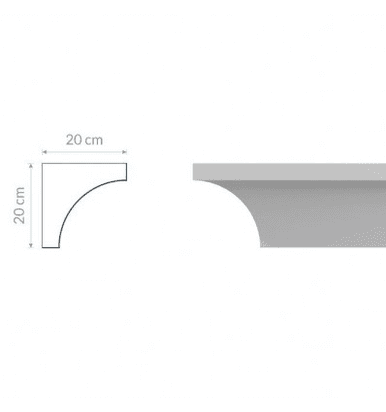 Corniche GW18 : Forme arrondie pour un style raffiné