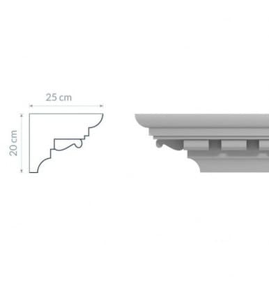 Corniche GW19 : Design géométrique et ornementation subtile