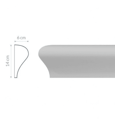 Corniche de socle GC4 : forme lisse et arrondie