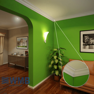 Corniche de plafond blanc LW7 - L 200 (cm) x H 7,00 (cm) x7,00 (cm)